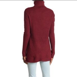 Sweet Romeo Bordeaux Abstract Rib Turtleneck Tunic NWT MEDIUM